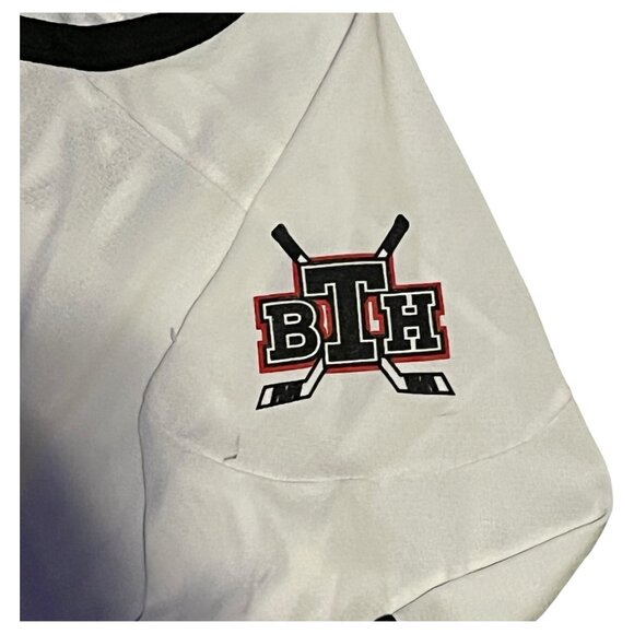 Beaver Trappers Hockey BTH Jersey No. 18 Athletic Knit AK White Black Red XL - Picture 4 of 13
